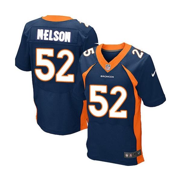 [Elite] Nelson Denver Football Team Jersey -Denver #52 Corey Nelson Jersey (Blue)