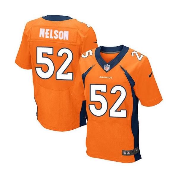 [Elite] Nelson Denver Football Team Jersey -Denver #52 Corey Nelson Jersey (Orange)