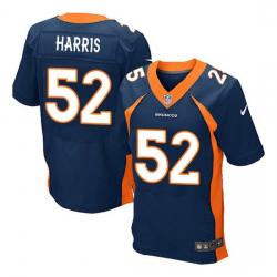 [Elite] Harris Denver Football Team Jersey -Denver #52 Jerrell Harris Jersey (Blue, 2013)