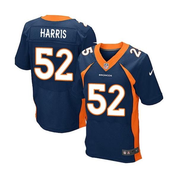 [Elite] Harris Denver Football Team Jersey -Denver #52 Jerrell Harris Jersey (Blue, 2013)