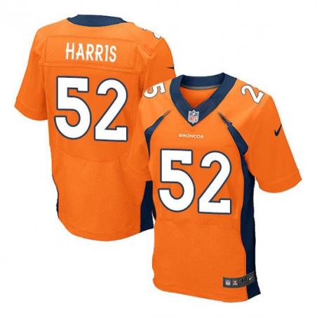 [Elite] Harris Denver Football Team Jersey -Denver #52 Jerrell Harris Jersey (Orange, 2013)