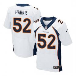 [Elite] Harris Denver Football Team Jersey -Denver #52 Jerrell Harris Jersey (White, 2013)