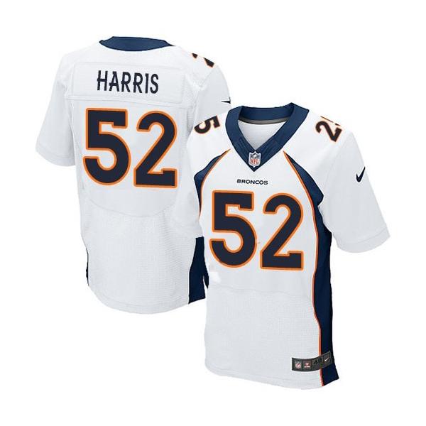 [Elite] Harris Denver Football Team Jersey -Denver #52 Jerrell Harris Jersey (White, 2013)