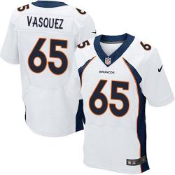 [Elite] Vasquez Denver Football Team Jersey -Denver #65 Louis Vasquez Jersey (White)