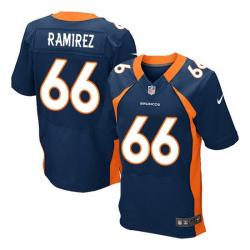 [Elite] Rameriez Denver Football Team Jersey -Denver #66 Manny Rameriez Jersey (Blue)