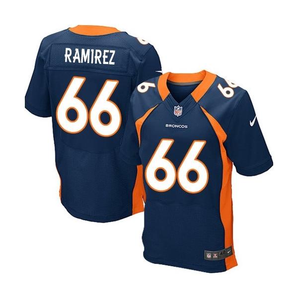 [Elite] Rameriez Denver Football Team Jersey -Denver #66 Manny Rameriez Jersey (Blue)