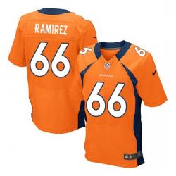 [Elite] Rameriez Denver Football Team Jersey -Denver #66 Manny Rameriez Jersey (Orange)