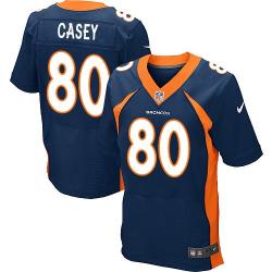[Elite] Casey Denver Football Team Jersey -Denver #80 James Casey Jersey (Blue)