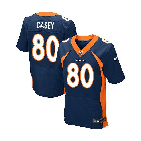 [Elite] Casey Denver Football Team Jersey -Denver #80 James Casey Jersey (Blue)