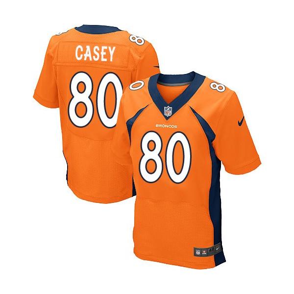 [Elite] Casey Denver Football Team Jersey -Denver #80 James Casey Jersey (Orange)