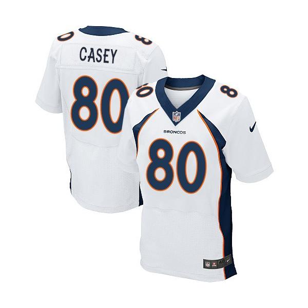 [Elite] Casey Denver Football Team Jersey -Denver #80 James Casey Jersey (White)