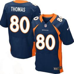 [Elite] Thomas Denver Football Team Jersey -Denver #80 Julius Thomas Jersey (Blue)