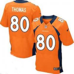 [Elite] Thomas Denver Football Team Jersey -Denver #80 Julius Thomas Jersey (Orange)