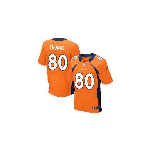 [Elite] Thomas Denver Football Team Jersey -Denver #80 Julius Thomas Jersey (Orange)