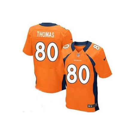 [Elite] Thomas Denver Football Team Jersey -Denver #80 Julius Thomas Jersey (Orange)