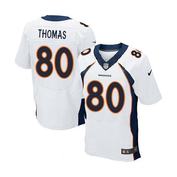 [Elite] Thomas Denver Football Team Jersey -Denver #80 Julius Thomas Jersey (White)