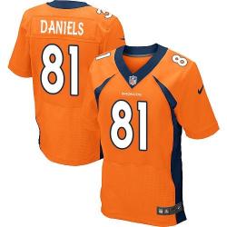 [Elite] Daniels Denver Football Team Jersey -Denver #81 Owen Daniels Jersey (Orange)