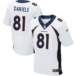 [Elite] Daniels Denver Football Team Jersey -Denver #81 Owen Daniels Jersey (White)