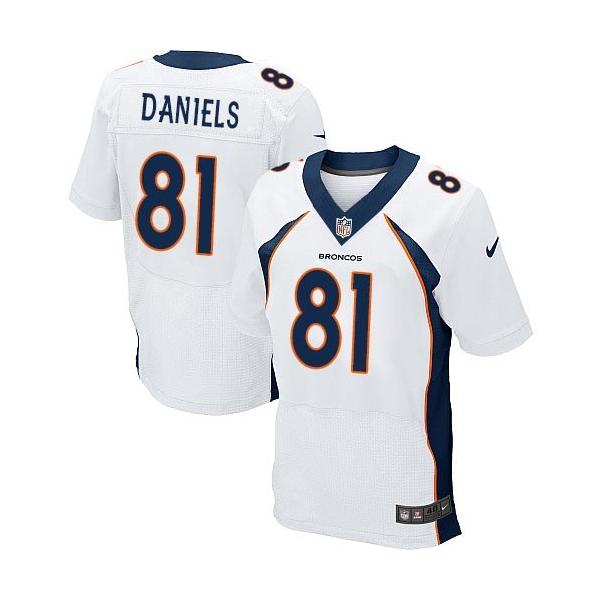 [Elite] Daniels Denver Football Team Jersey -Denver #81 Owen Daniels Jersey (White)