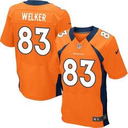 [Elite] Welker Denver Football Team Jersey -Denver #83 Wes Welker Jersey (Orange)