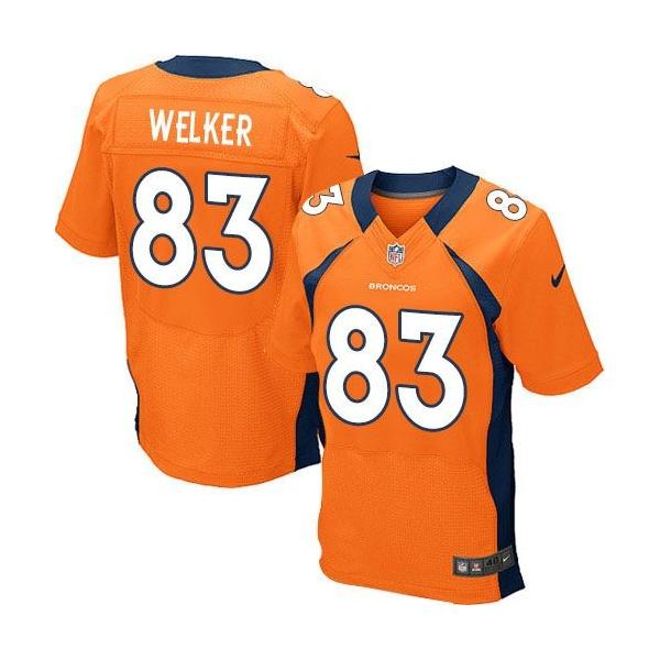 [Elite] Welker Denver Football Team Jersey -Denver #83 Wes Welker Jersey (Orange)