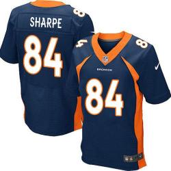 [Elite] Sharpe Denver Football Team Jersey -Denver #84 Shannon Sharpe Jersey (Blue)