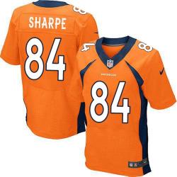 [Elite] Sharpe Denver Football Team Jersey -Denver #84 Shannon Sharpe Jersey (Orange)