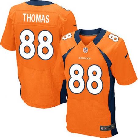 [Elite] Thomas Denver Football Team Jersey -Denver #88 Demaryius Thomas Jersey (Orange)