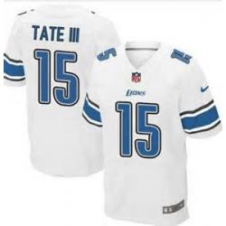[Elite] Tate III Detroit Football Team Jersey -Detroit #15 Golden Tate III Jersey (White)