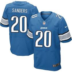 [Elite] Sanders Detroit Football Team Jersey -Detroit #20 Barry Sanders Jersey (Blue)