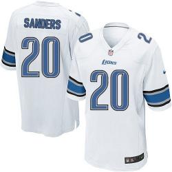 [Elite] Sanders Detroit Football Team Jersey -Detroit #20 Barry Sanders Jersey (White)