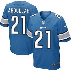 [Elite] Abdullah Detroit Football Team Jersey -Detroit #21 Ameer Abdullah Jersey (Blue)