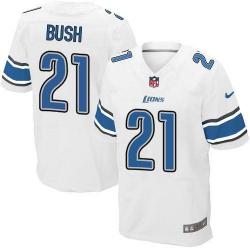 [Elite] Bush Detroit Football Team Jersey -Detroit #21 Reggie Bush Jersey (White)