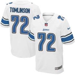 [Elite] Tomlinson Detroit Football Team Jersey -Detroit #72 Laken Tomlinson Jersey (White)