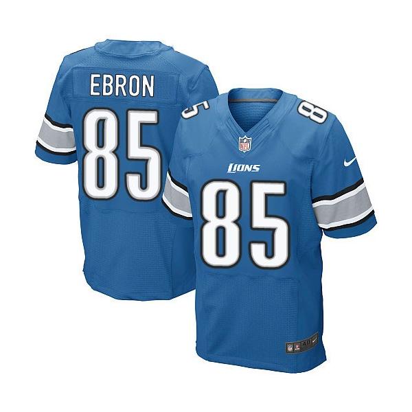 [Elite] Ebron Detroit Football Team Jersey -Detroit #85 Eric Ebron Jersey (Blue)