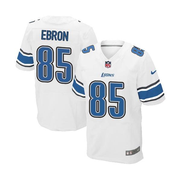 [Elite] Ebron Detroit Football Team Jersey -Detroit #85 Eric Ebron Jersey (White)