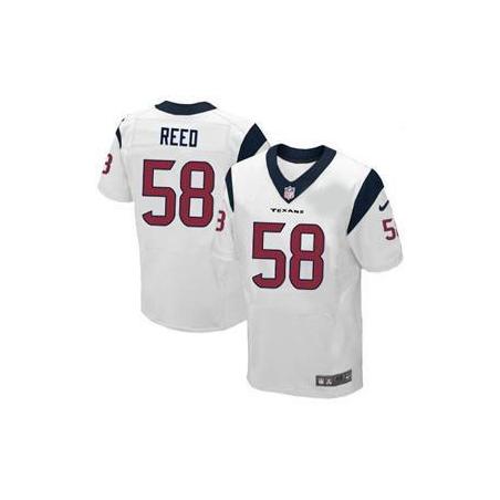 [Elite] Reed Houston Football Team Jersey -Houston #58 Brooks Reed Jersey (White)