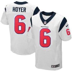 [Elite] Hoyer Houston Football Team Jersey -Houston #6 Brian Hoyer Jersey (White)