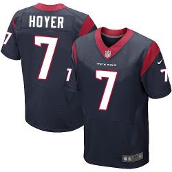[Elite] Hoyer Houston Football Team Jersey -Houston #7 Brian Hoyer Jersey (Blue)