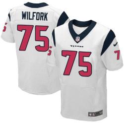 [Elite] Wilfork Houston Football Team Jersey -Houston #75 Vince Wilfork Jersey (White)