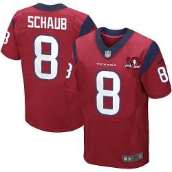 [Elite] Schaub Houston Football Team Jersey -Houston #8 Matt Schaub Jersey (Red 10 Anniversary)