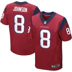 [Elite] Johnson Houston Football Team Jersey -Houston #8 Will Johnson Jersey (Red)