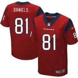 [Elite] Daniels Houston Football Team Jersey -Houston #81 Owen Daniels Jersey (Red)