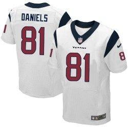 [Elite] Daniels Houston Football Team Jersey -Houston #81 Owen Daniels Jersey (White)