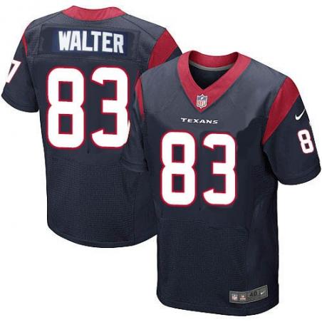 [Elite] Walter Houston Football Team Jersey -Houston #83 Kevin Walter Jersey (Blue)