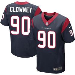[Elite] Clowney Houston Football Team Jersey -Houston #90 Jadeveon Clowney Jersey (Blue)