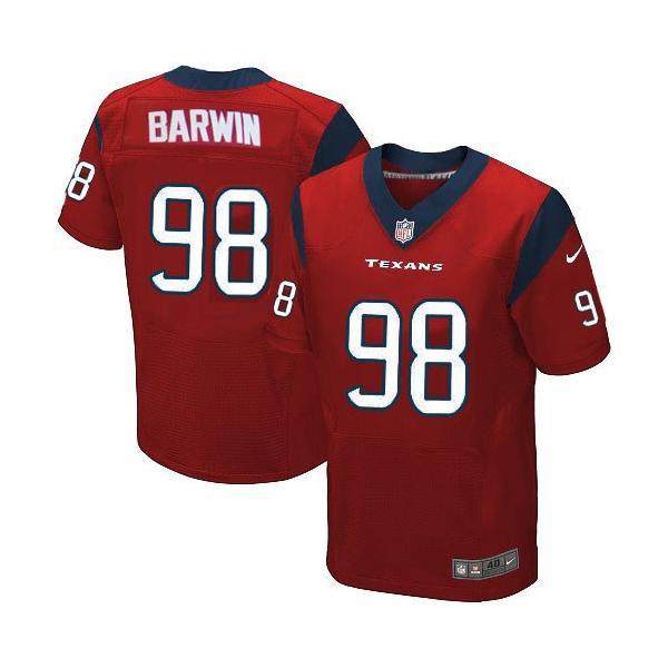 [Elite] Barwin Houston Football Team Jersey -Houston #98 Connor Barwin Jersey (Red)