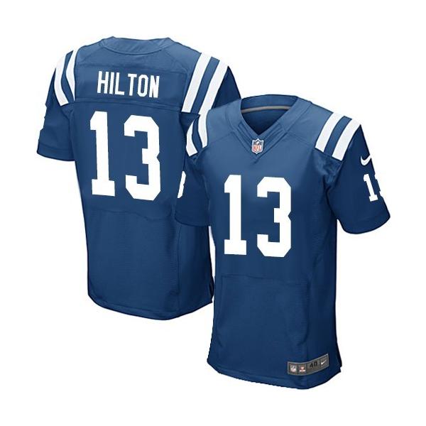 [Elite] Hilton Indianapolis Football Team Jersey -Indianapolis #13 T.Y. Hilton Jersey (Blue)