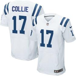 [Elite] Collie Indianapolis Football Team Jersey -Indianapolis #17 Austin Collie Jersey (White)