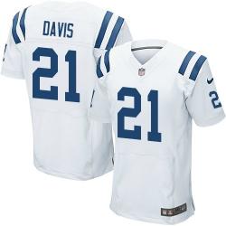 [Elite] Davis Indianapolis Football Team Jersey -Indianapolis #21 Vontae Davis Jersey (White)
